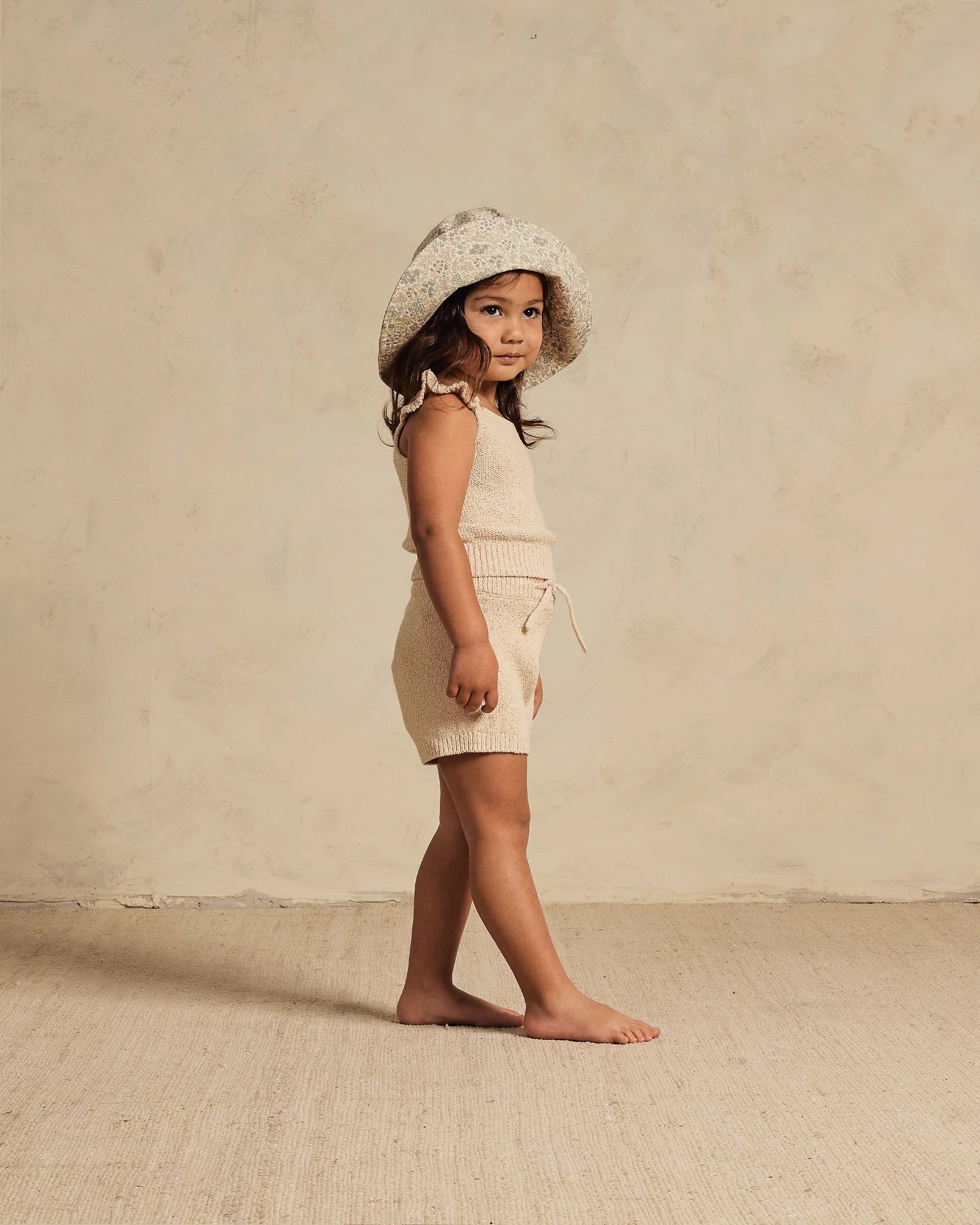 Knit shorts || heathered shell