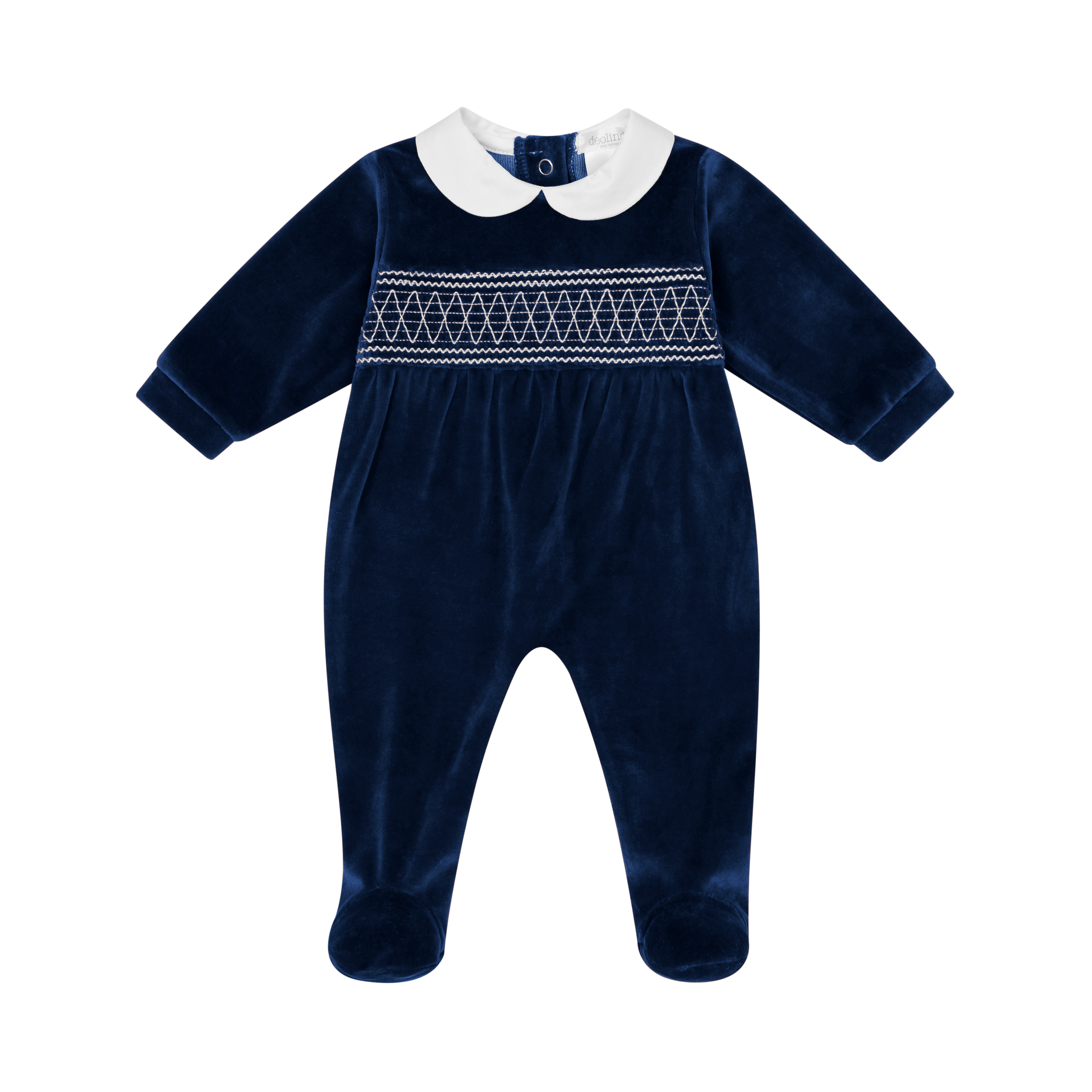 Velour babygrow Navy Blue