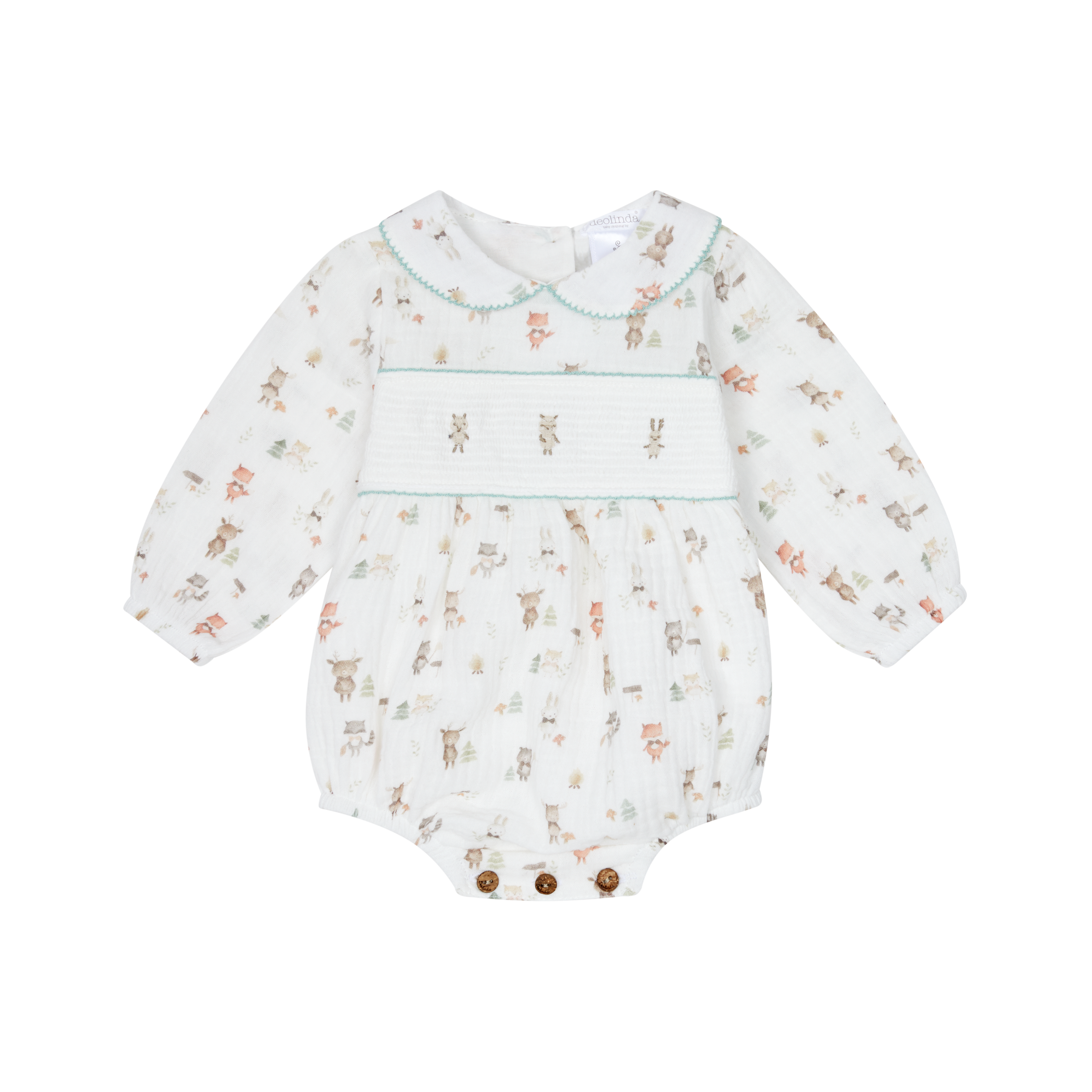 Woodland Smocked Romper