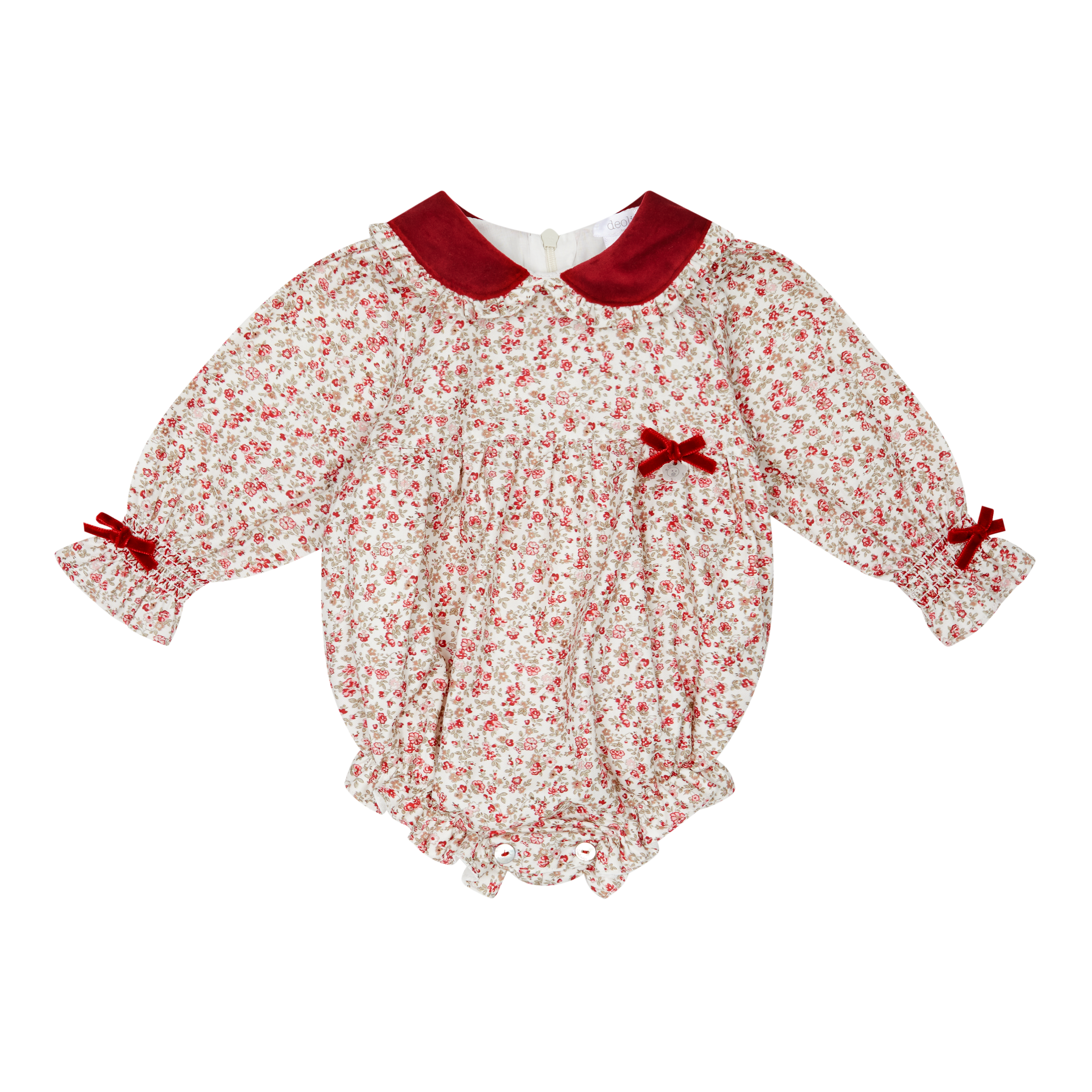 Anastasia Red Vintage Floral Romper