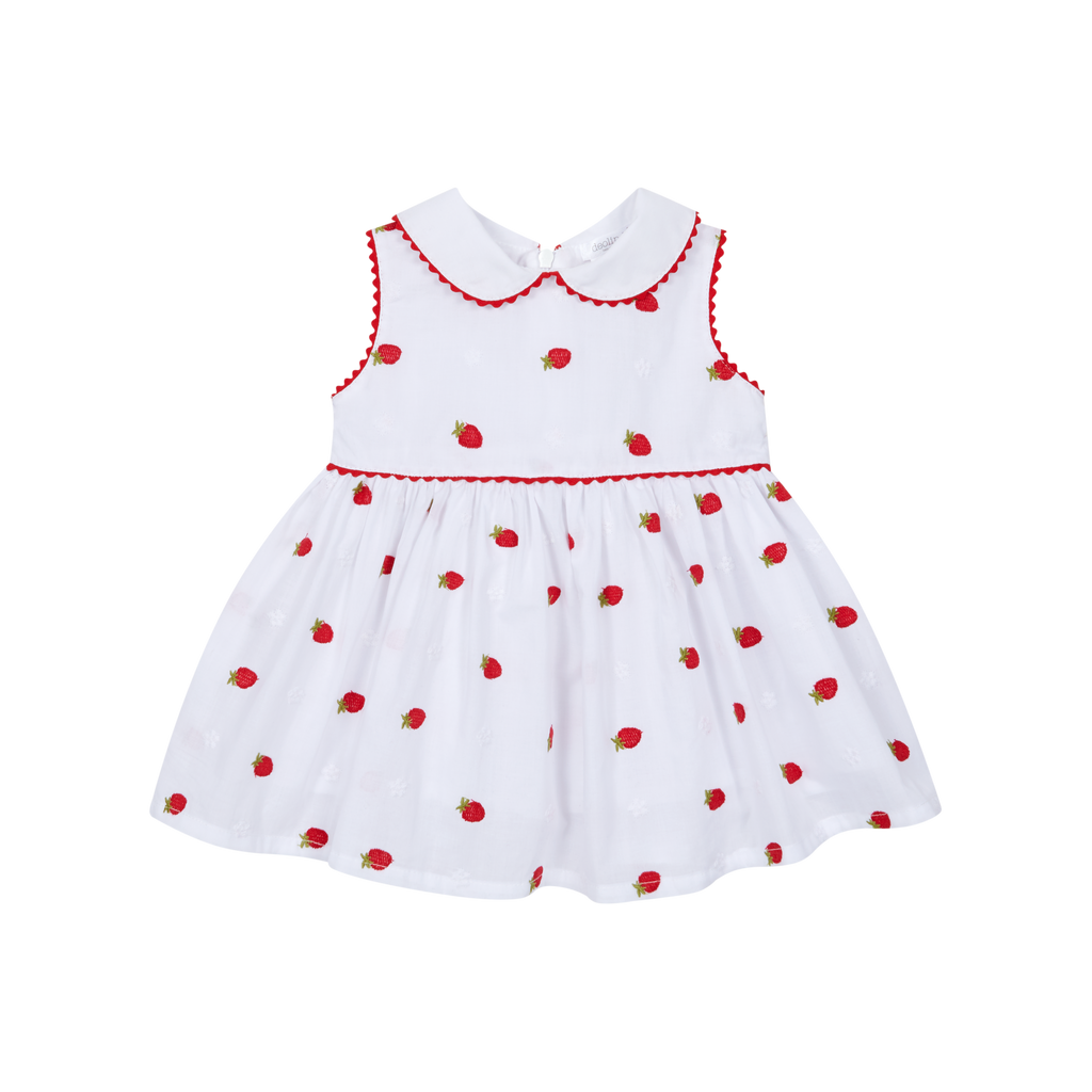 Strawberry Embroidered Summer Dress
