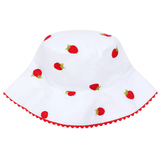 Strawberry Embroidered Sun Hat