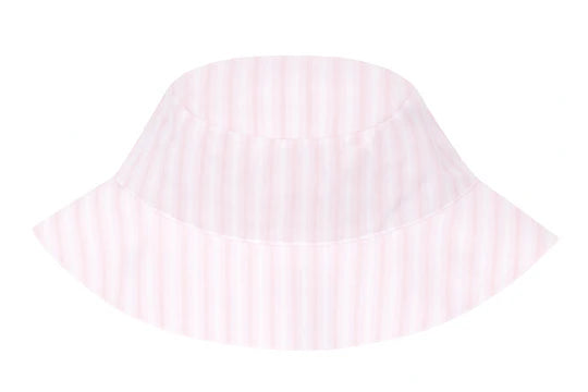 Pink Stripe Summer Sun Hat Baby Pink