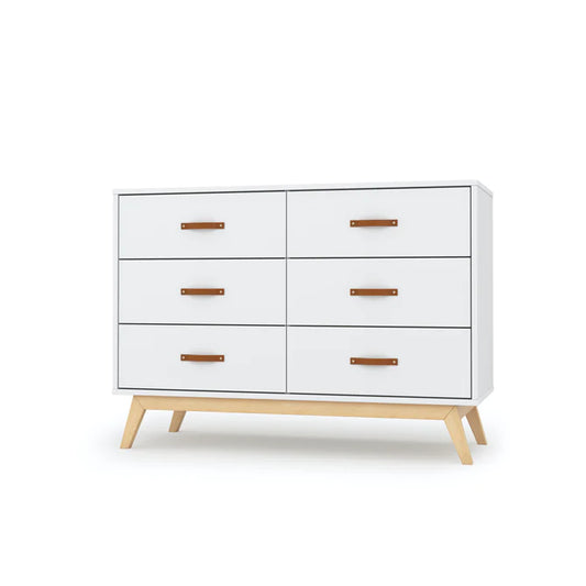 Tribeca 6-Drawer Dresser White/Natural