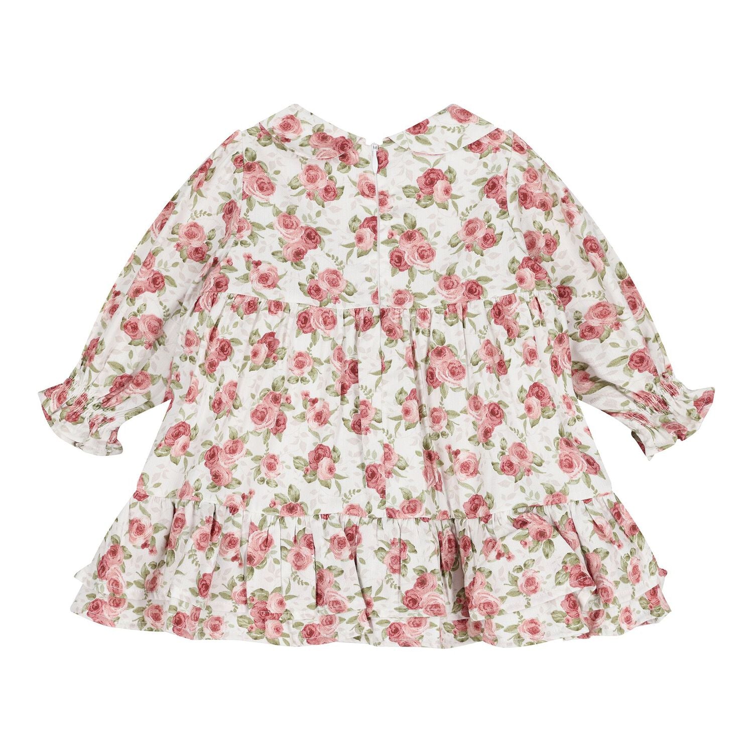 Baby Girls Ivory & Pink Floral Dress