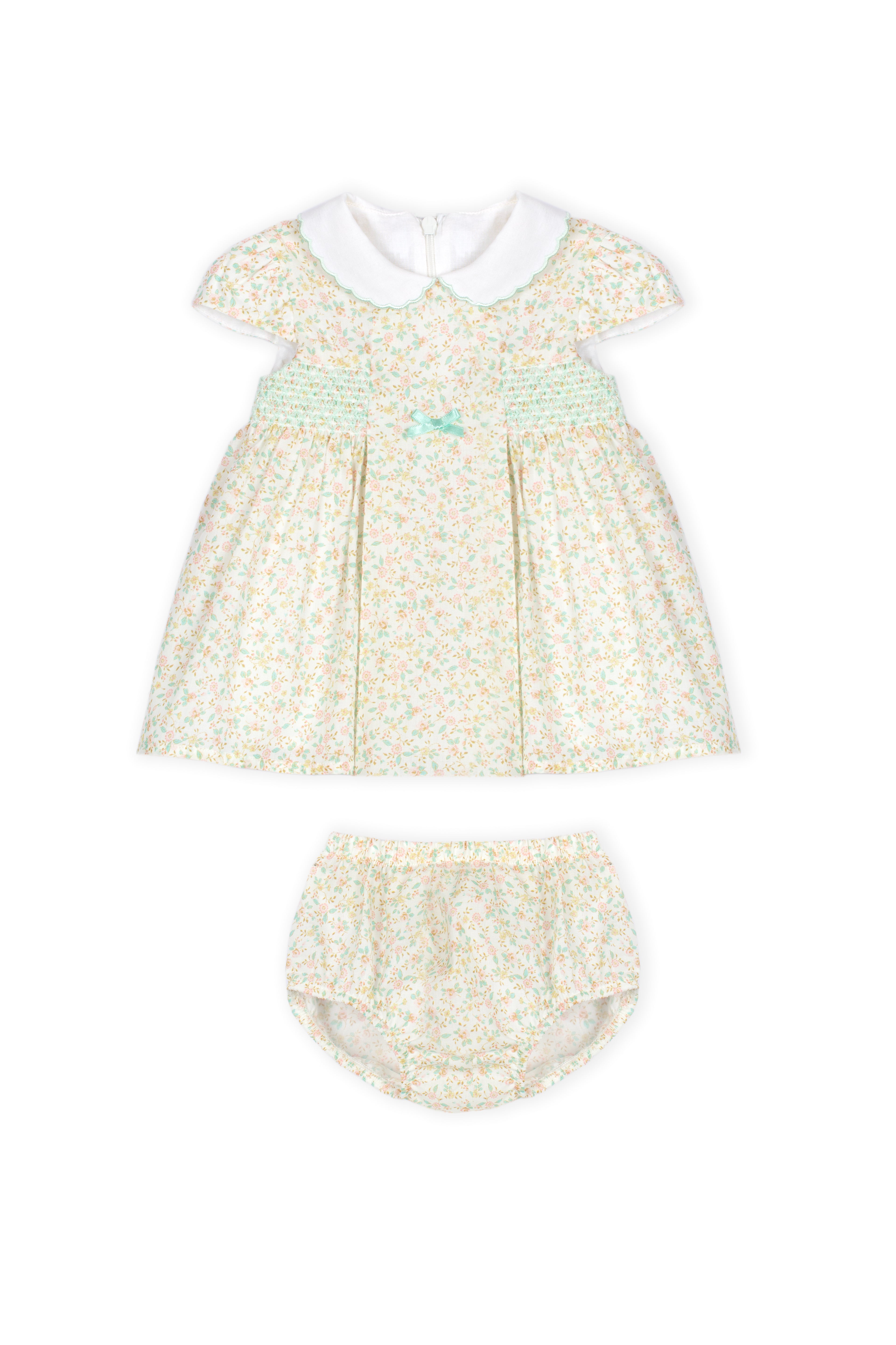 Baby dress with panties Verde Água Cl
