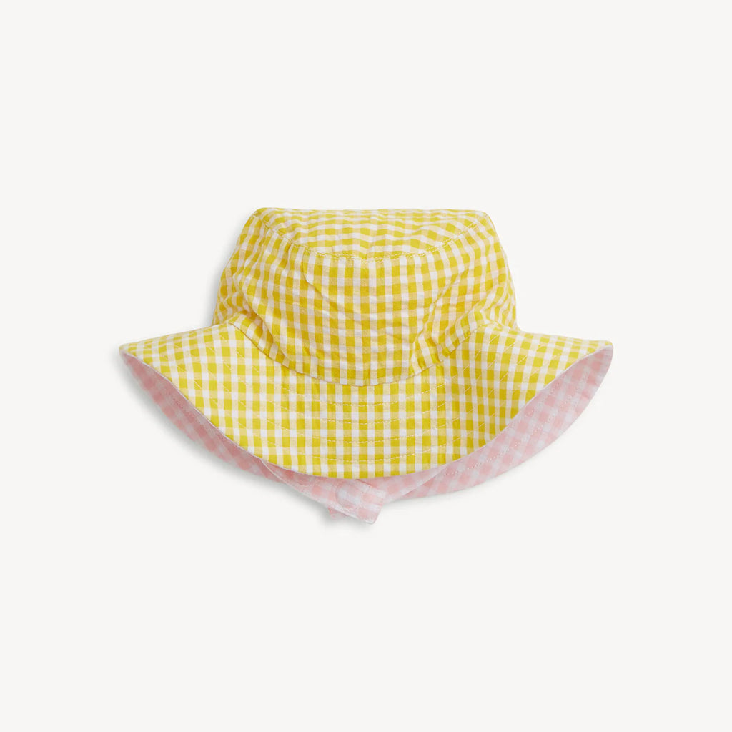 COLORBLOCK SHELL PINK GINGHAM BUCKET HAT
