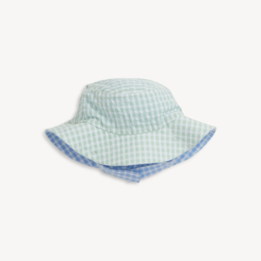 COLORBLOCK CLOUD BLUE GINGHAM BUCKET HAT
