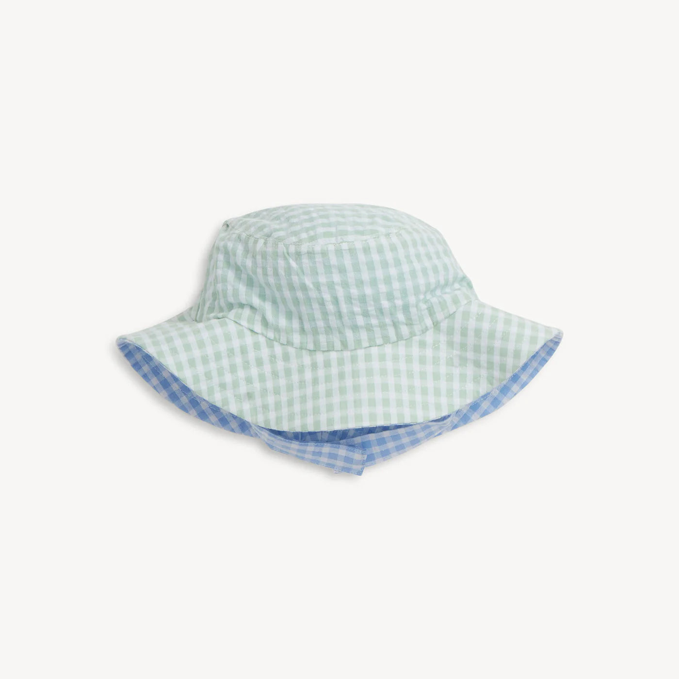COLORBLOCK CLOUD BLUE GINGHAM BUCKET HAT