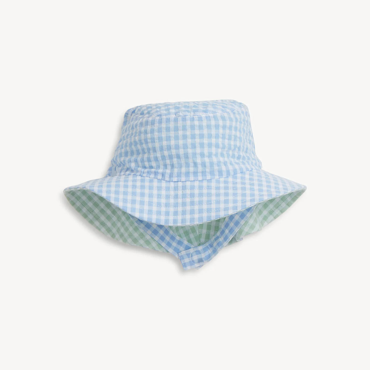 COLORBLOCK CLOUD BLUE GINGHAM BUCKET HAT