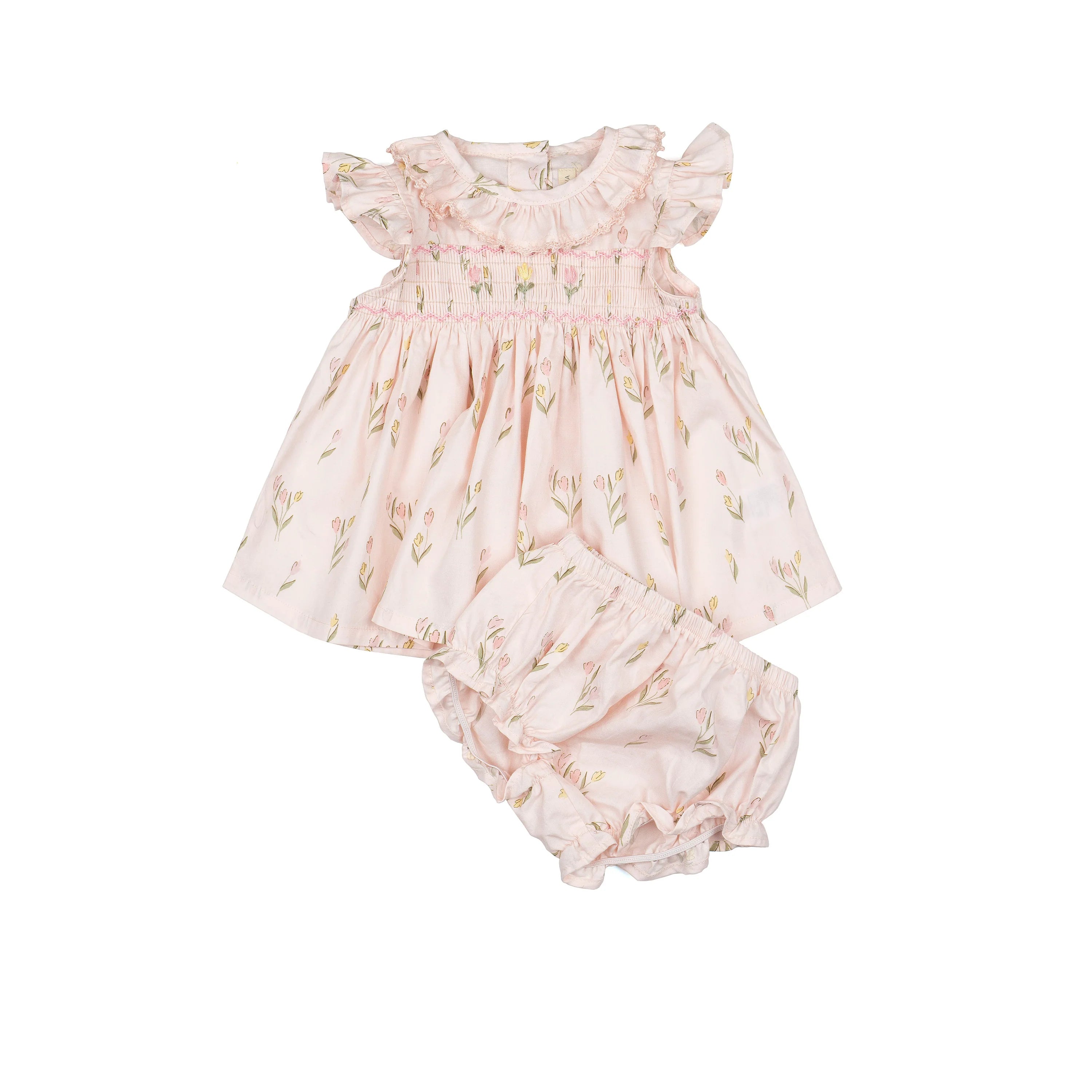 Smock Flutter Set in Dancing Tulips