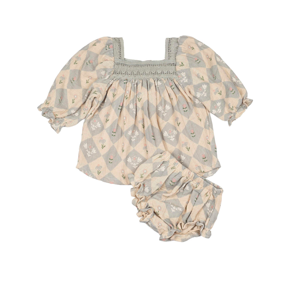 Ciel Set - Patchwork Floral Dusted Blue