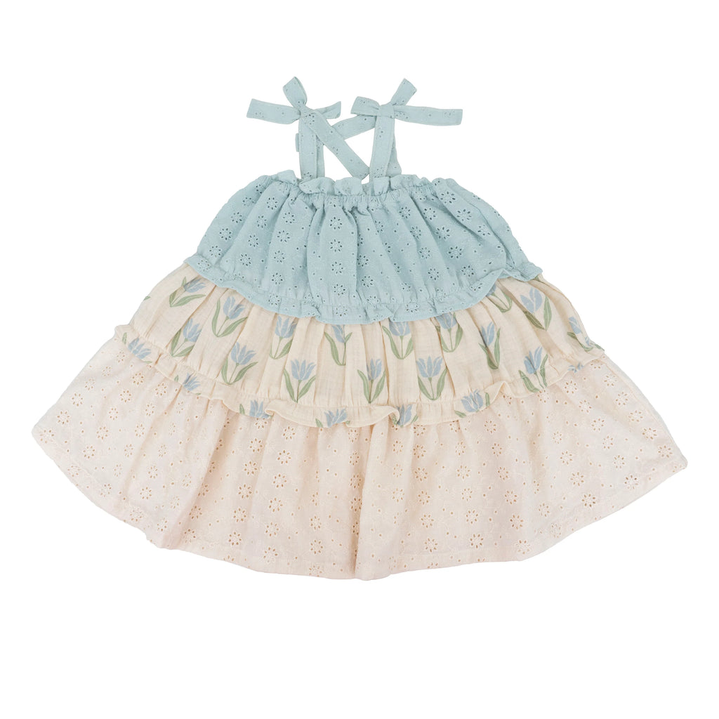 Amber Dress in Blue Tulip
