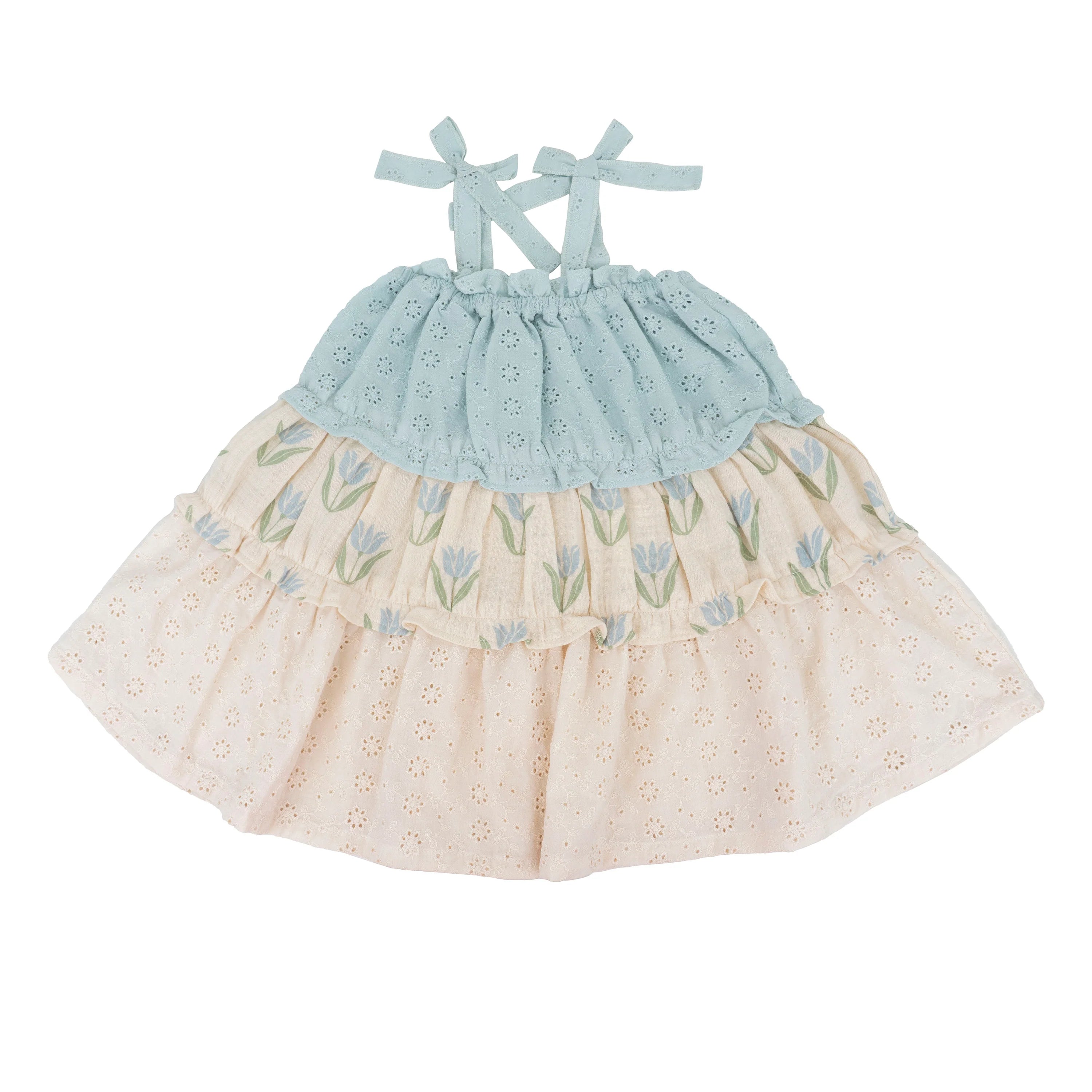 Amber Dress in Blue Tulip