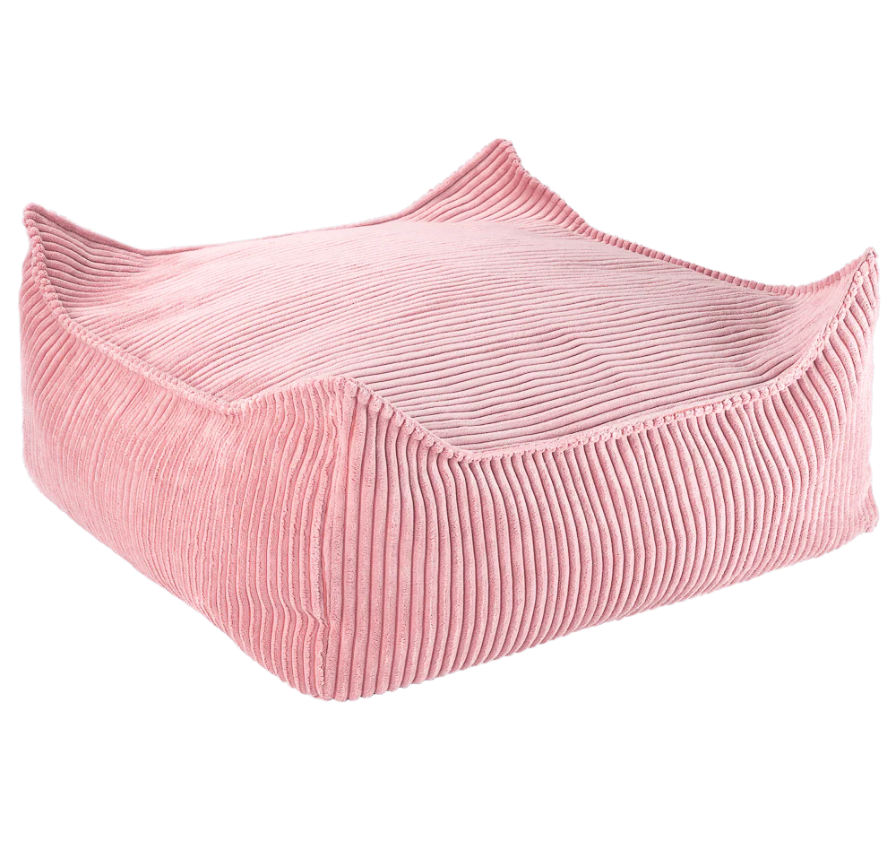 Pink Mousse Square Ottoman