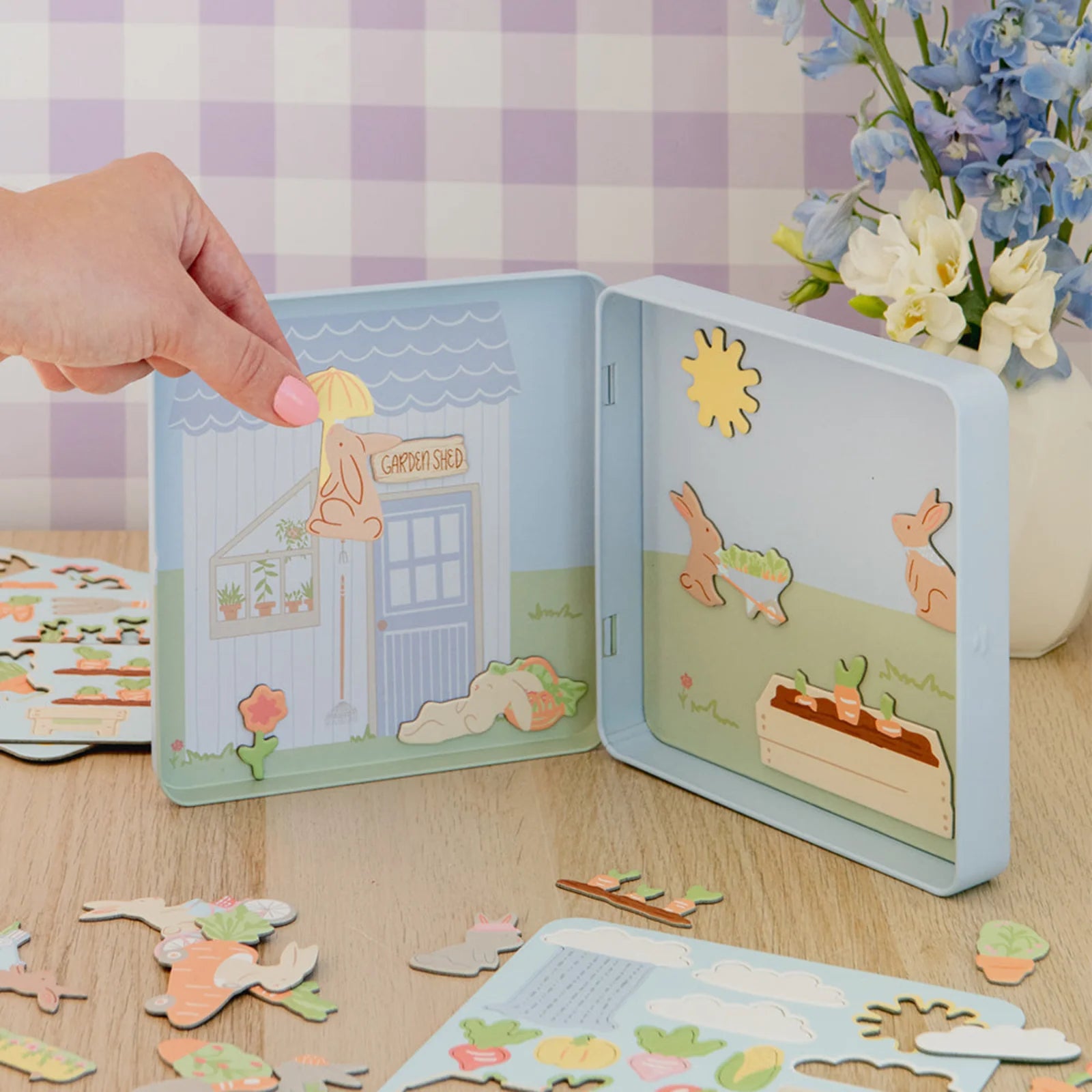 Bunnies In The Garden Magnetic Dress Up Game