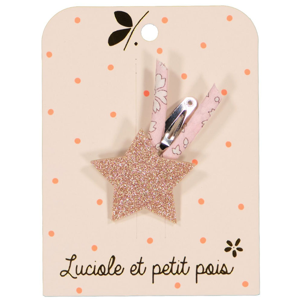 SHOOTING STAR HAIR CLIP- PINK GLITTER