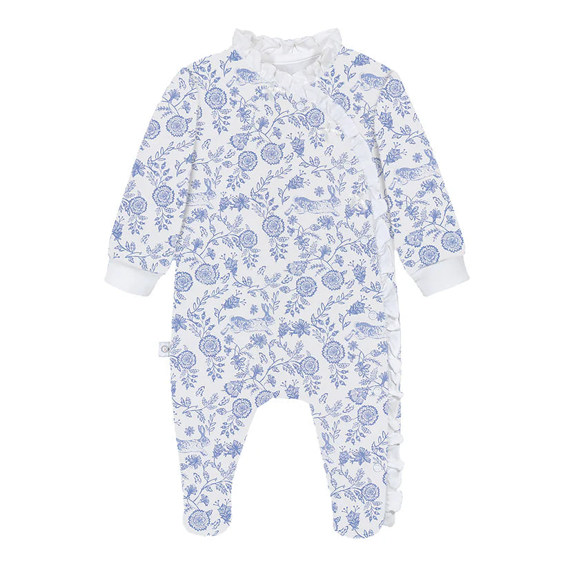 Floral Bunnies Pima Baby Pijama