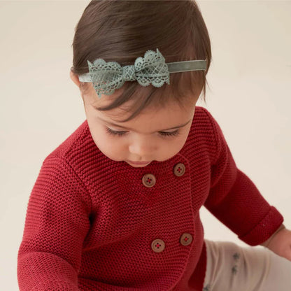 Xmas Lacey Bow Headband 3PK