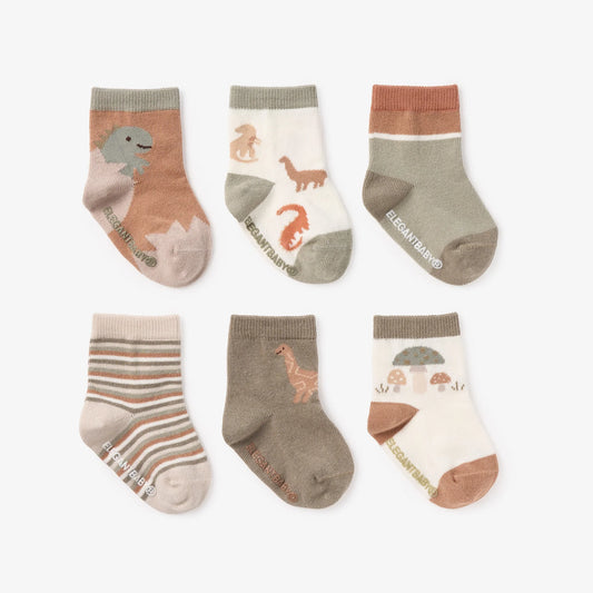 Dinosaur Socks 6 Pk