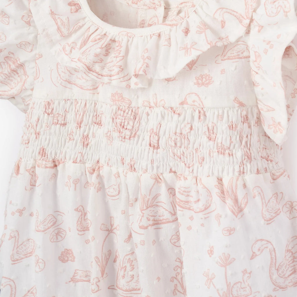 Swan Toile Swiss Dot Bubble