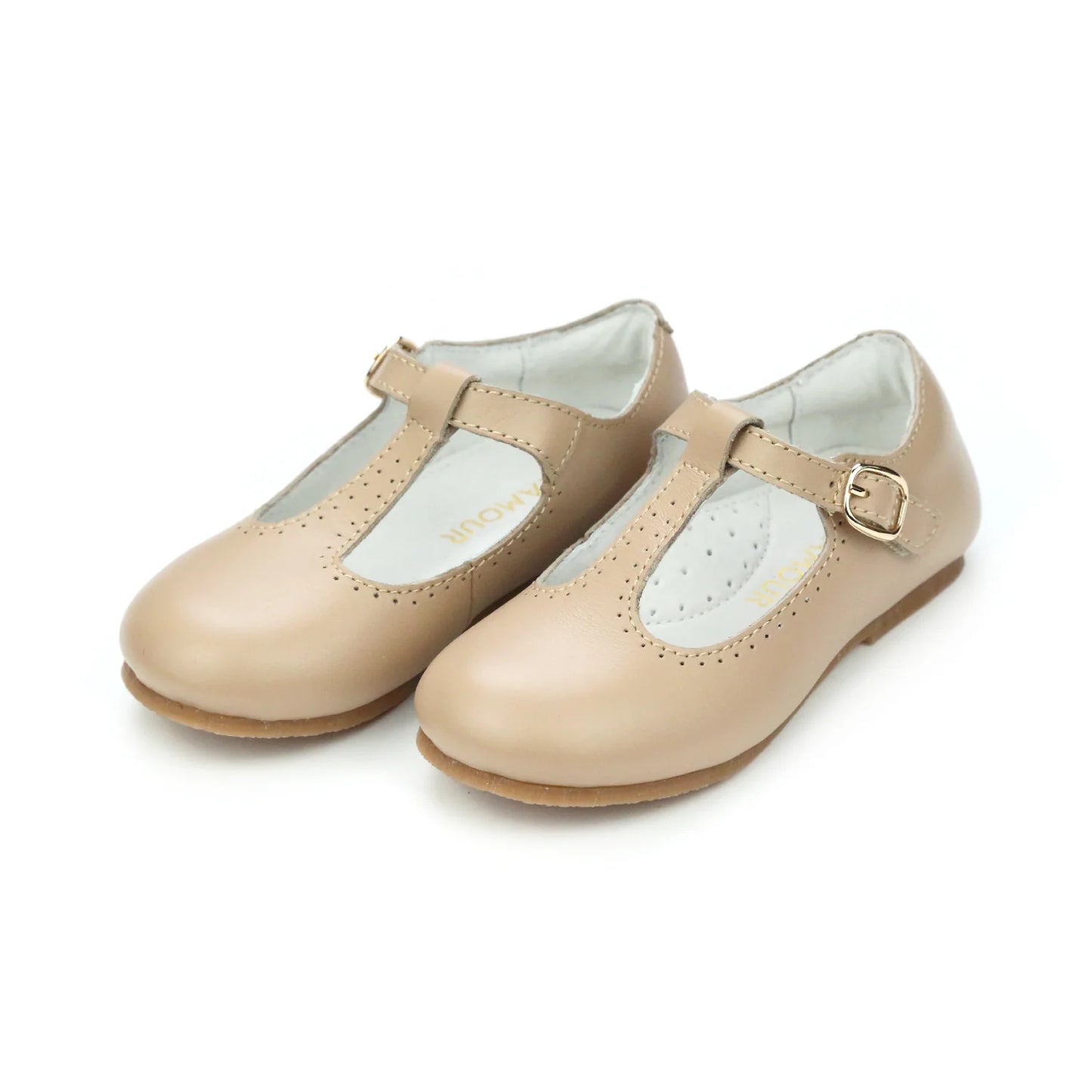 Eleanor T-Strap Flat-Latte