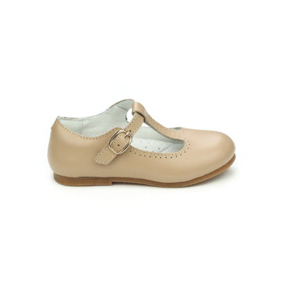 Eleanor T-Strap Flat-Latte