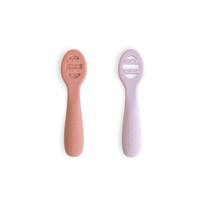 First Feeding Baby Spoons-Rose/Soft Lilac