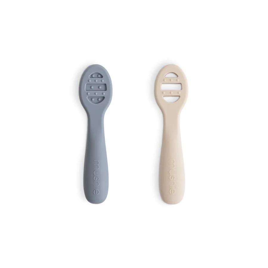 First Feeding Baby Spoons 2-Pack/Tradewinds/Shifting Sand