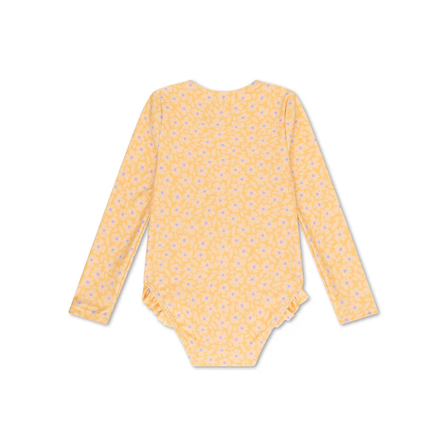 Florish | UV yellow swimsuit with long sleeves for girls