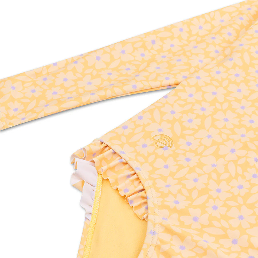 Florish | UV yellow swimsuit with long sleeves for girls