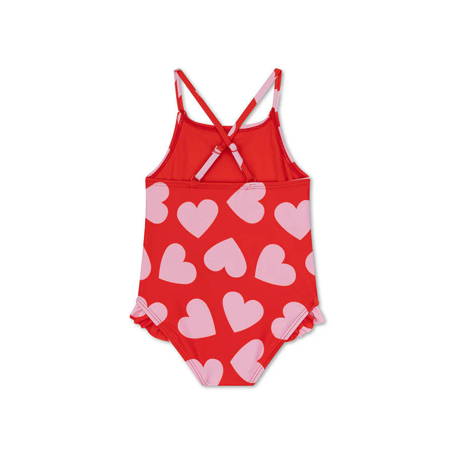 Hearts | Red Girls Swimsuits