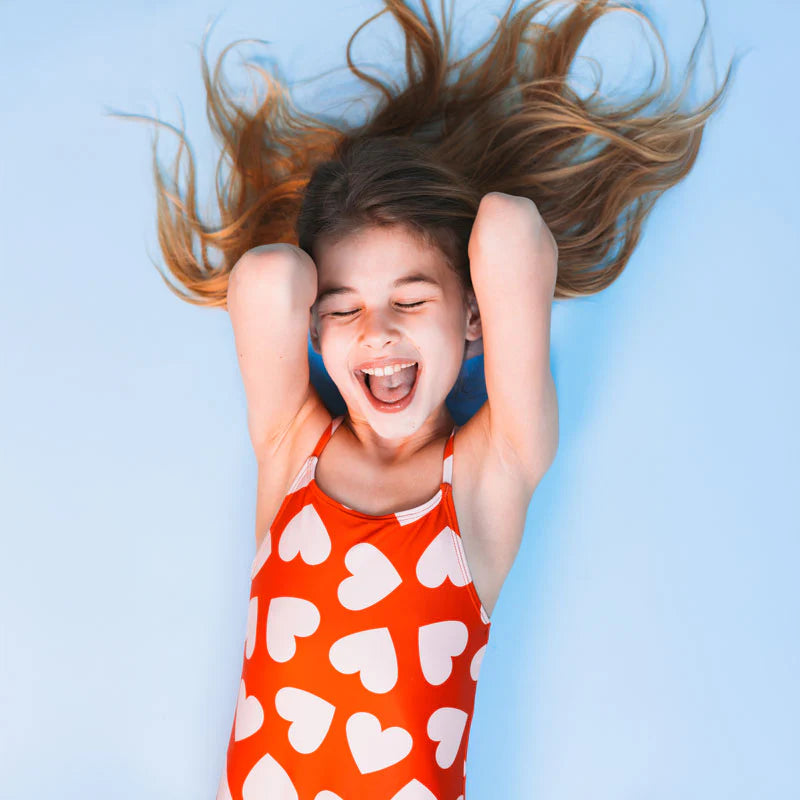 Hearts | Red Girls Swimsuits