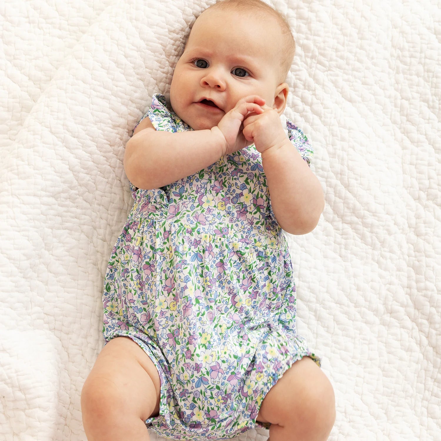 LAVINIA MODAL MAGNETIC RUFFLE BUBBLE ROMPER