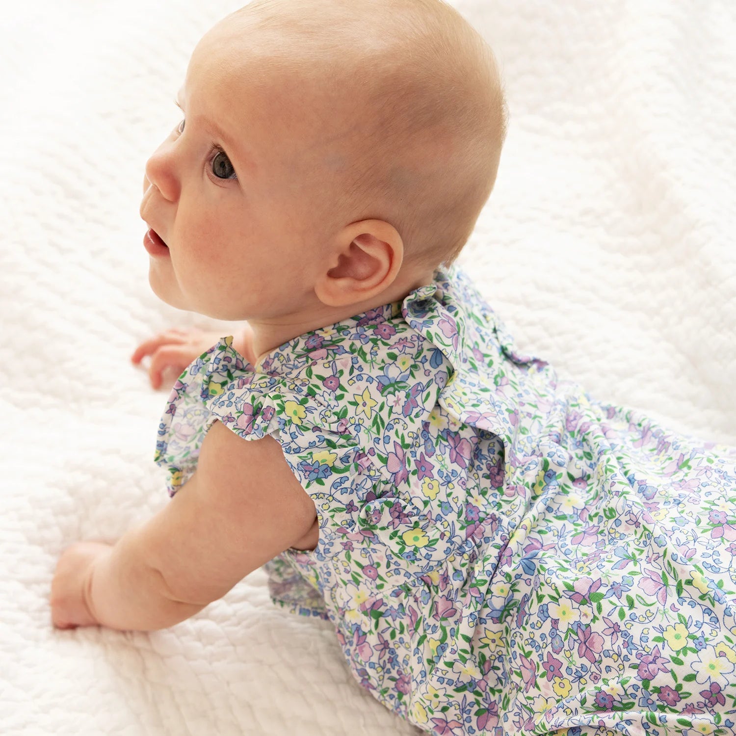 LAVINIA MODAL MAGNETIC RUFFLE BUBBLE ROMPER