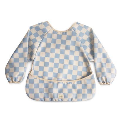 Long Sleeve Bib-Blue Check