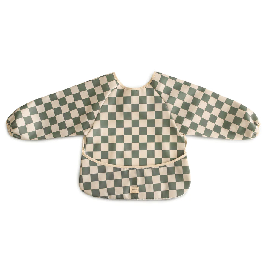 Long Sleeve Bib-Olive Check