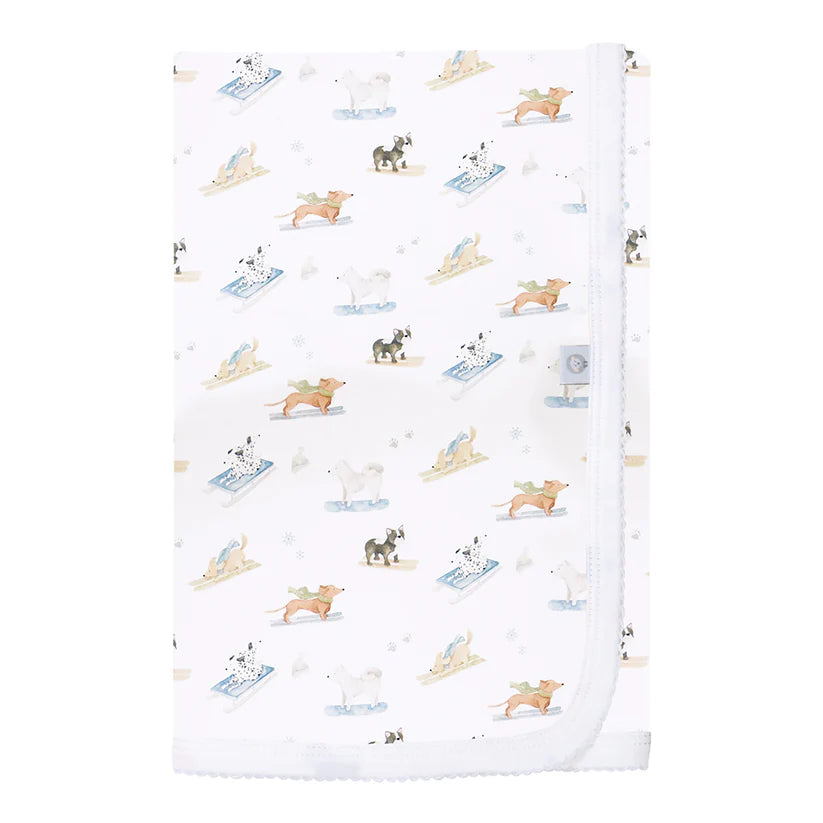 Ski Pups Boy Baby Blanket