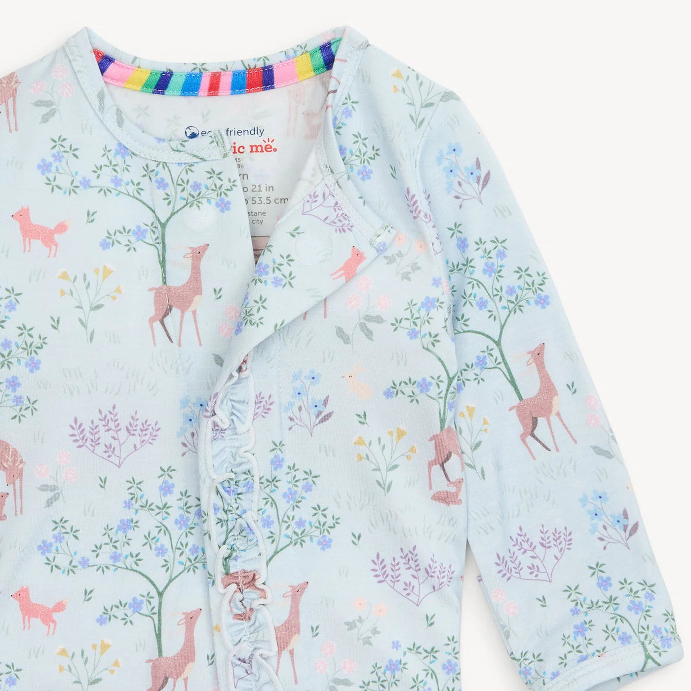 Love You Deerly Modal Magnetic Footie with Ruffle