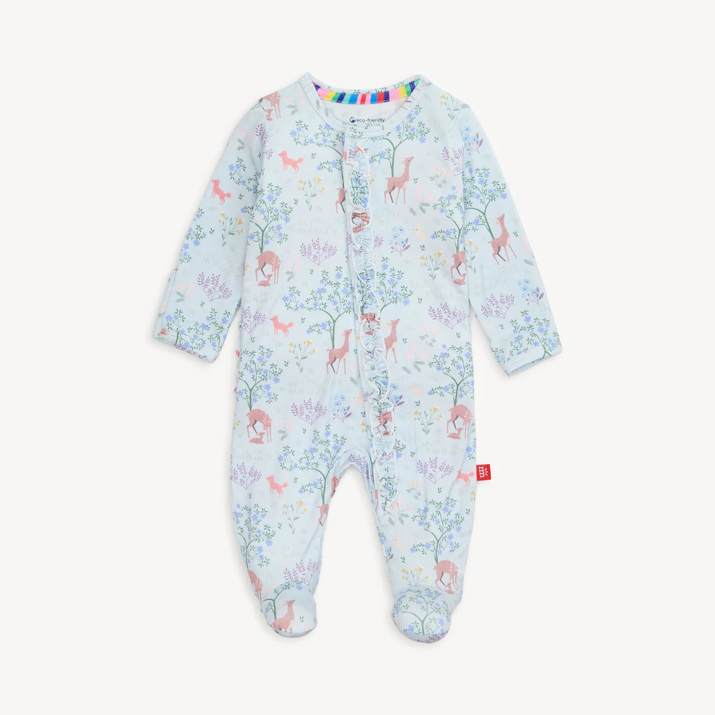 Love You Deerly Modal Magnetic Footie with Ruffle