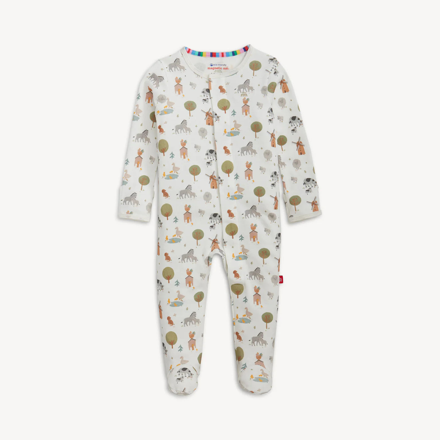 Funny Farm Organic Cotton Magnetic Footie