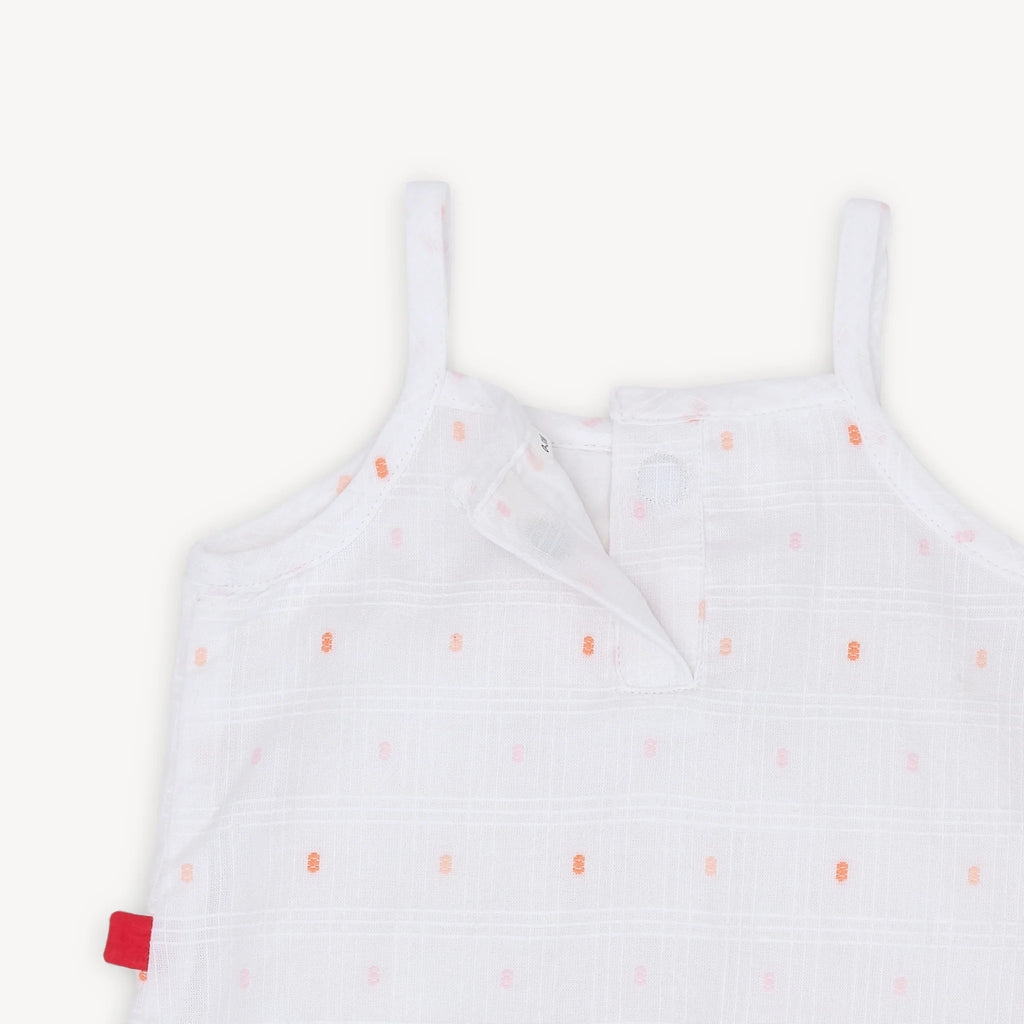 White Cotton Tank + Bloomer