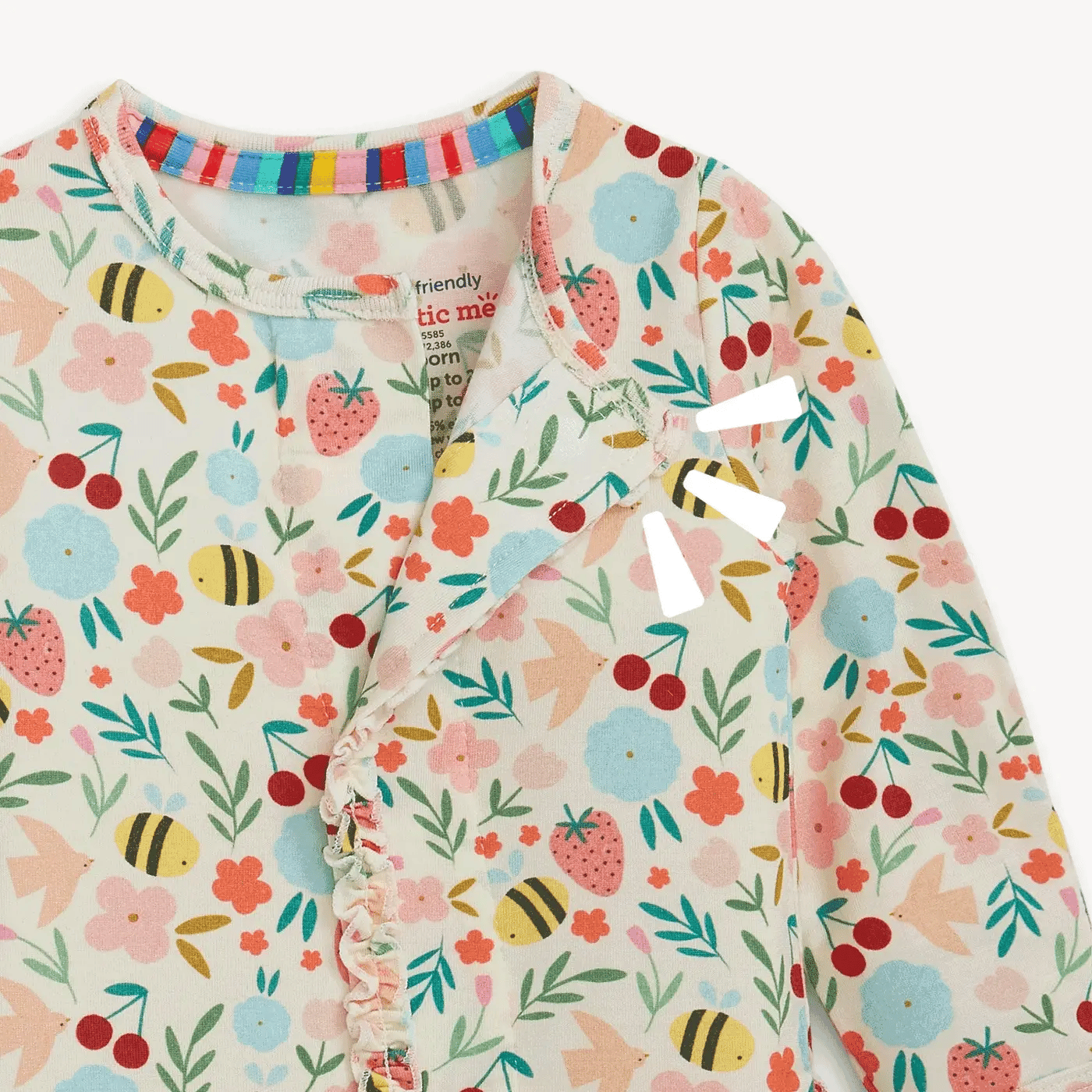 HONEY BLOSSOM MODAL MAGNETIC FOOTIE W RUFFLE