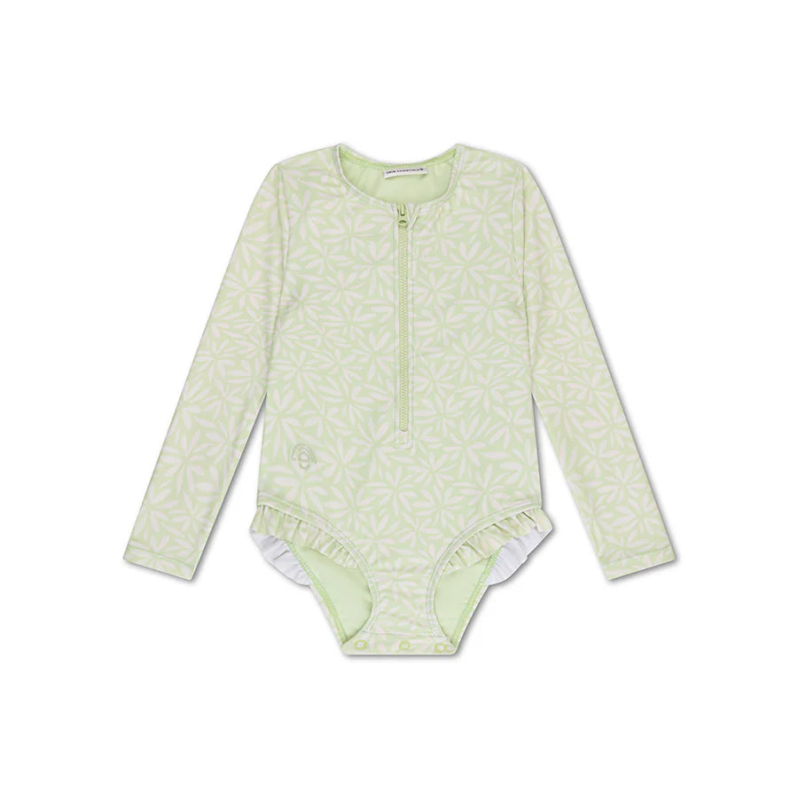 Matcha | UV Swimsuit with Long Sleeves Green for Girls
