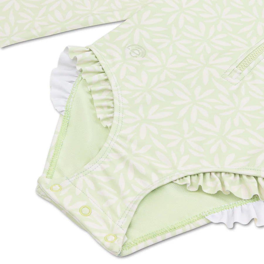 Matcha | UV Swimsuit with Long Sleeves Green for Girls