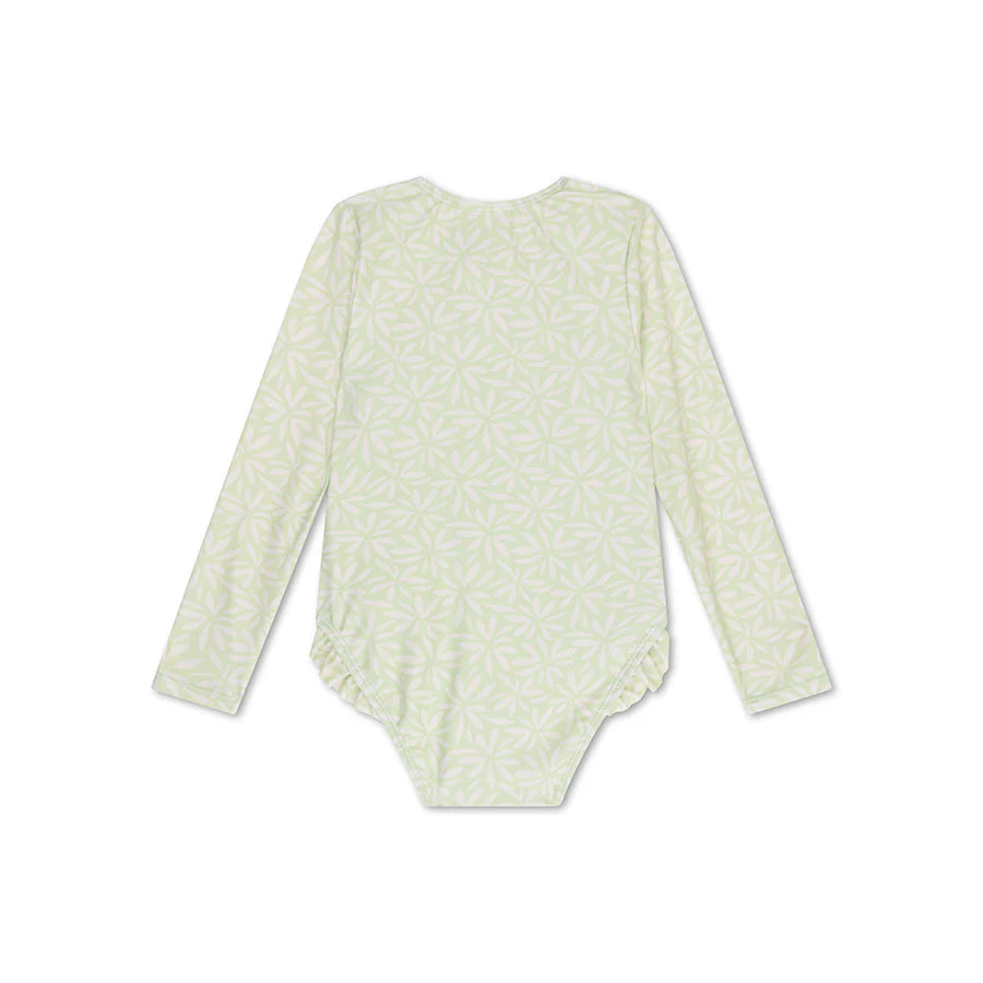 Matcha | UV Swimsuit with Long Sleeves Green for Girls