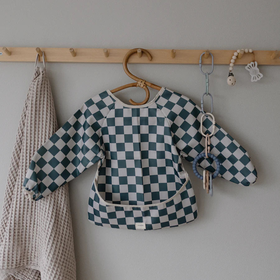 Long Sleeve Bib-Olive Check