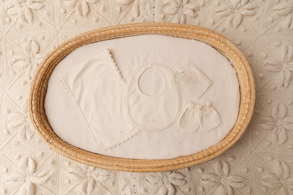 Mittens & Burp Cloth Set