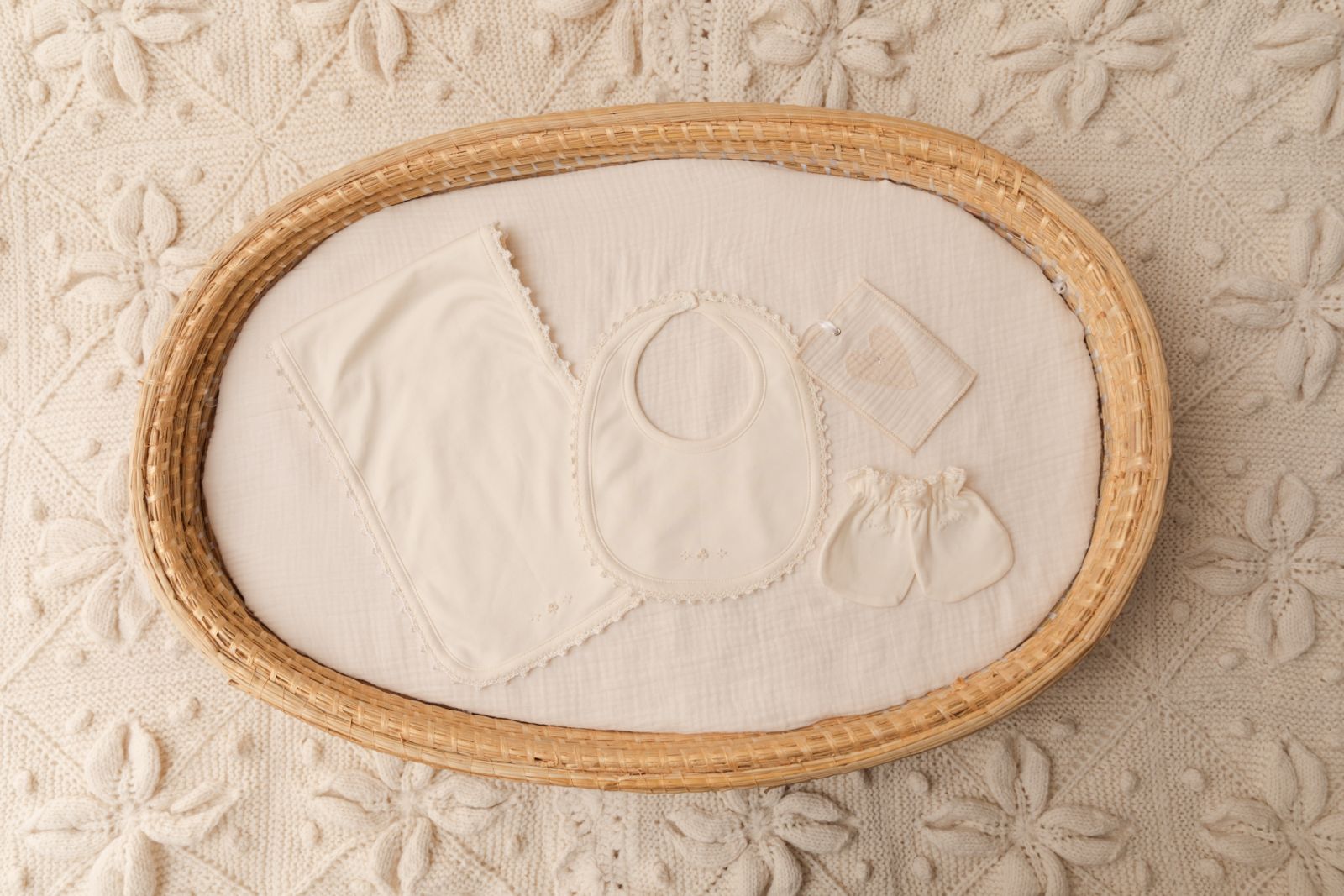 Mittens & Burp Cloth Set