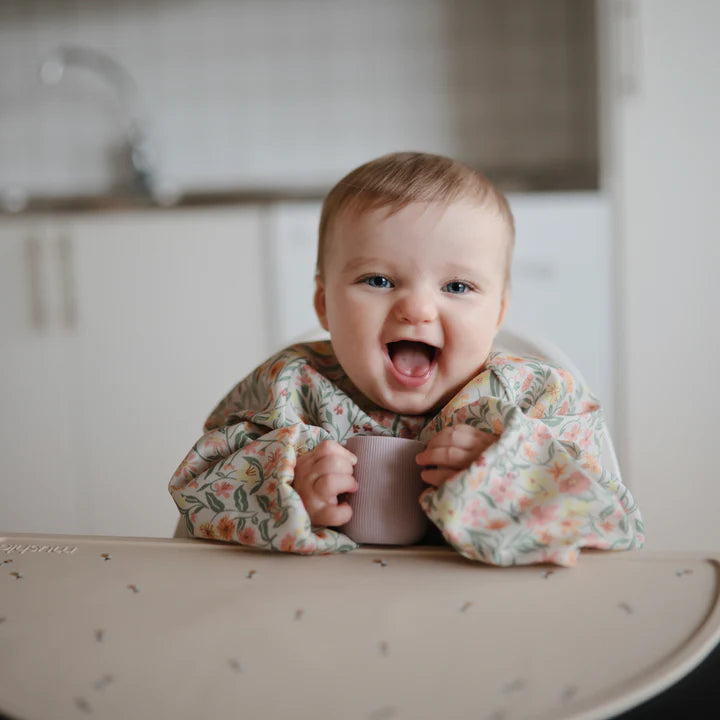 Long Sleeve Bib-Pastel Blooms